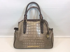 Brahmin Hudson Croc Embossed Leather Satchel - Picture 1 of 11