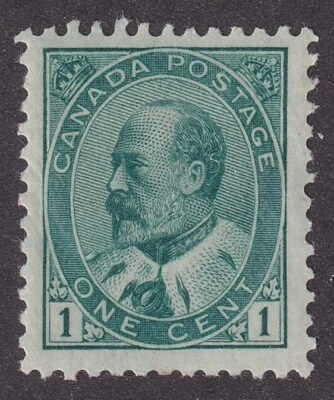 MATT'S STAMPS SCOTT CANADA #89, 1-CENT EDWARD VII 1903-1908 ISSUE, MH, CV$45 - Image 1 of 3