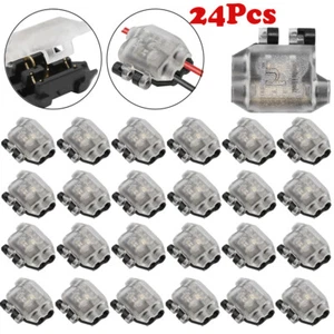 Low Voltage Wire splice connectors 3 Way T Tap Solderless for 24-18 AWG Wire 24x - Picture 1 of 6