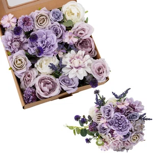 Roses Silk Peony Artificial Fake Flowers Bunch Bouquet Home Wedding Party Lot - Picture 1 of 18