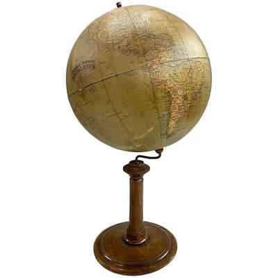 Globo de mesa alemán Dietrich Reimers “Erdglobus” con fecha 1921 Foto 1 de 4