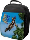 Personalised Motocross Lunch Bag School Boys Kids Lunchie Dirt Bike Gift KSU18