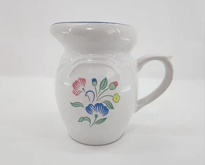Vintage Floral Expressions Stoneware Small Creamer Pitcher Japan 1980's - Picture 1 of 9