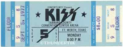 10 1974 -88  KISS UNUSED FULL CONCERT TICKETS scrapbooking collect cool reprint - Image 1 of 4
