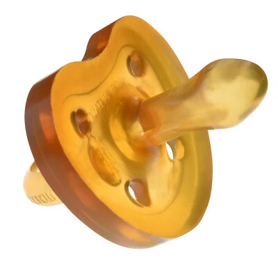 GOLDI Natural Rubber Heart Shape Pacifier Soother Natural Shape 100% Latex - Image 1 of 4