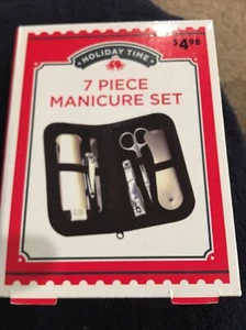 Holiday Time 7 Piece Manicure Set Brand New! - Picture 1 of 3