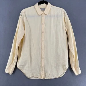 Camisa Everlane 100% Lino Manga Larga Abotonada 2 Amarilla Ligera - Imagen 1 de 10