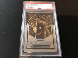 2023 Panini Prizm Draft Picks Brilliance VICTOR WEMBANYAMA #1 PSA 10 - Picture 1 of 2