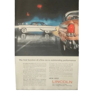 Pubblicità Vintage 1955 Lincoln Modern Loving Magnificent Driving - Foto 1 di 4