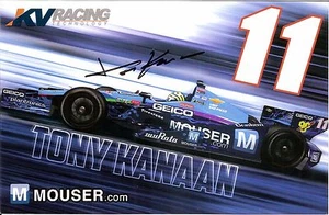 2012 TONY KANAAN signed INDIANAPOLIS 500 INDY CAR HERO PHOTO CARD POSTCARD CHEVY - Picture 1 of 1