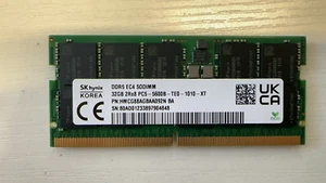 HMCG88AGBAA092N HYNIX 32GB 2RX8 PC5-5600B SODIMM RAM - Picture 1 of 1