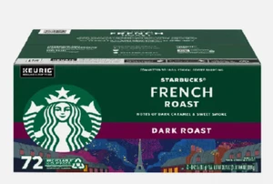 Starbucks French Roast Coffee K-Cups 72 ct - Dark Roast Keurig - - Bild 1 von 1