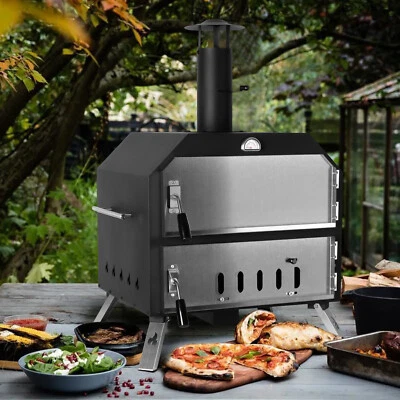 Outdoor Pizza Oven Wood Fired Pizza Oven Portable Patio Ovens Fold-up Legs - Image 1 of 4