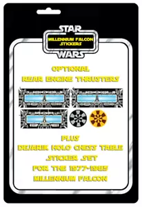 Juego de pegatinas de repuesto vintage de propulsor motor Star Wars Millenium Falcon de colección de colección - Imagen 1 de 5