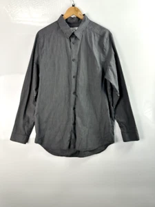 COS Men Shirt Medium Regular Long Sleeve Cotton Check Button Collared Cutaway - Picture 1 of 12