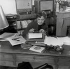 Fran�oise Sagan Finishing Her Third Novel 1957 Old Photo 4
