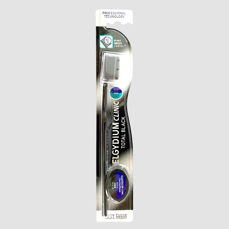 Elgydium Clinic Toothbrush Total Black & Dental Floss 5m - Image 1 of 1