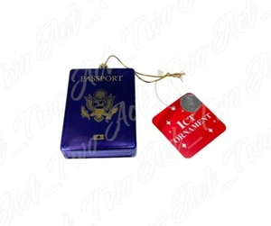Pasaporte Vacaciones Árbol de Navidad Adorno 2 3/8”x3 3/8” NUEVO - Imagen 1 de 2