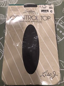 Silken Sheers Control Top Panty Hose Lycra Size C Pewter Dress Barn Lisa J - Picture 1 of 13