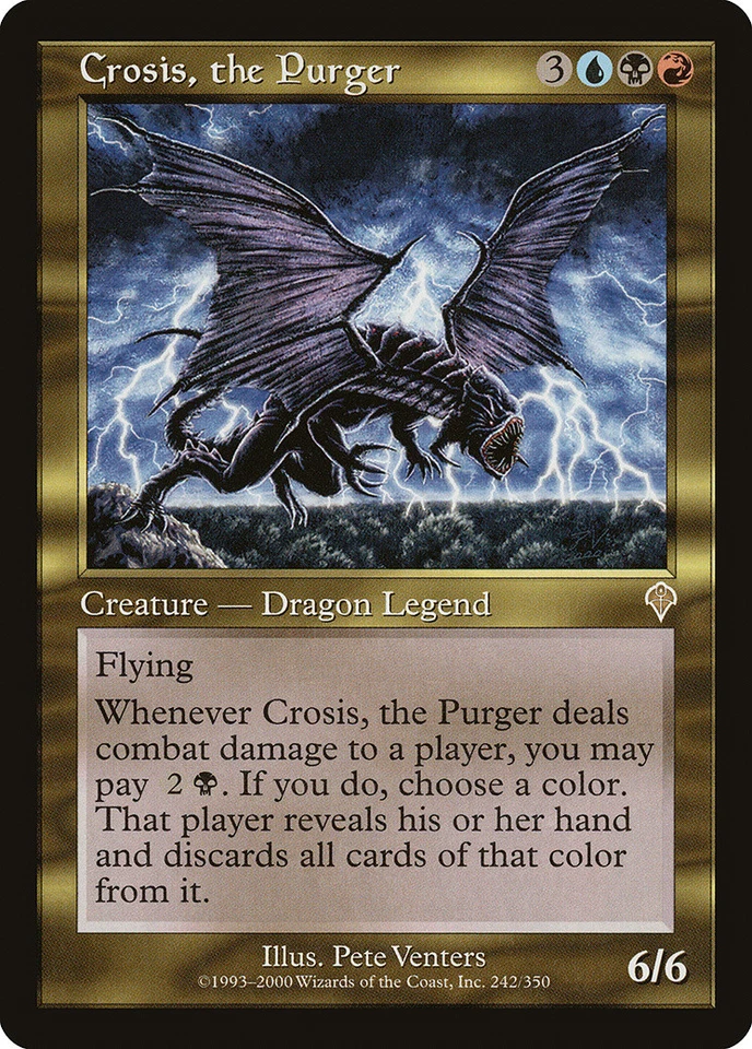 Crosis, the Purger Invasion HEAVILY PLD Blue Black Red Rare MAGIC CARD ABUGames - Image 1 of 1