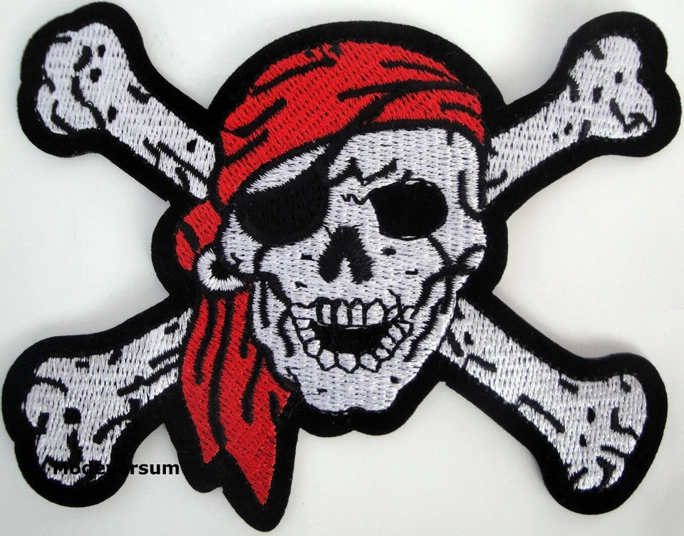 Bügelbild Aufbügler Aufnäher Patch Applikation Strass Paillette_Sticker_Pirat - Bild 1 von 1