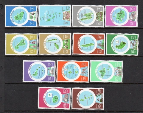 VANUATU MNH 1980 SG287E-299E DEFINITIVES COMPLETE SET OF 13 Cover