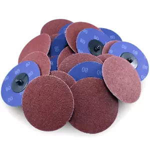 25PCS 3 inch Roll Lock Die Grinder Sanding Disc 80 Grit Quick Change for Drill - Picture 1 of 5