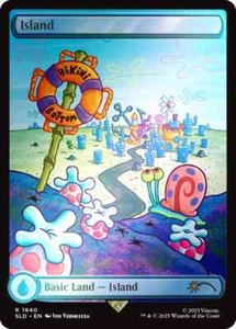 Magic the Gathering x Spongebob Secret Lair: Basic Island FOIL - Picture 1 of 1