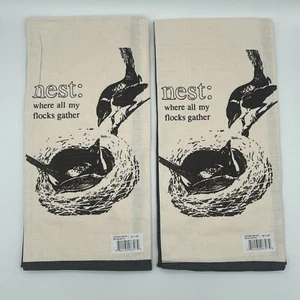 Set of 2 Cottage Grove Kitchen Hand Towel Dishtowel 20" x 28" (nest: where all m - Picture 1 of 3