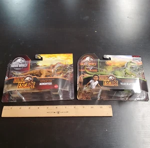 LOT Jurassic World Dino Escape Camp Cretaceous Mononykus Velociraptor Raptor NEW - Picture 1 of 8