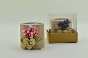 10 pcs Wedding Favors candle,Party gift,Personalized gift Wooden tealight holder