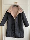 Womens Kaleidoscope Black Long Quilted Padded Coat Shower Resistant Size 12 BNWT
