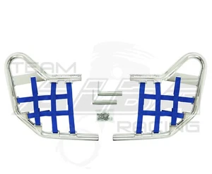 Yamaha Raptor 250 125  Nerf Bars  Alba Racing   Polished/ Blue net    192 T1 SL - Picture 1 of 1