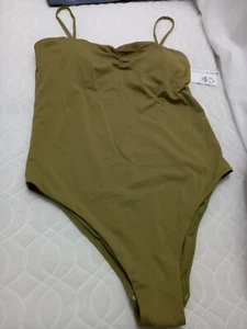 ❤️ Primark Olive Green Swimsuit Size 12-14 BNWT - Picture 1 of 4