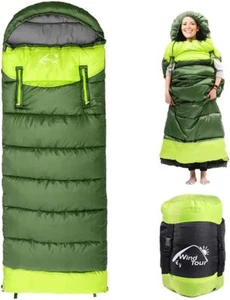 Sleeping Bag for Adults and Teens-Cold Weather Thickened Backpacking Camping Bed - Picture 1 of 26