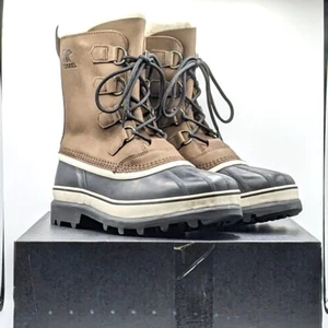 The Sorel “CARIBOU WP" Men’s Rugged Insulated Waterproof Snow Boot [Bruno/Brown] - Picture 1 of 17