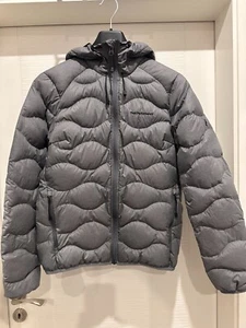 Peak Performance Damen Grau Helium Daunen Kapuze Jacke Mantel Größe M - Bild 1 von 10