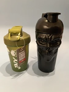 NEW Blender Bottle Sports Protein Shaker - Black Skull Bottle & Logo Shaker ✅✅ - Picture 1 of 9