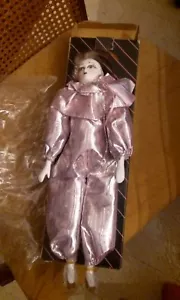 Porcelain Harlequin Doll NEW Great Gift in gift box - Picture 1 of 7