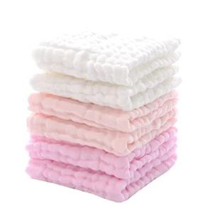 Baby Washcloths and Burp Cloths, Soft Absorbent Towels for Newborns, 6 Pink - Picture 1 of 7