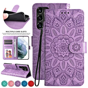 Magnetic Flip Leather Wallet Case For Samsung Galaxy S24 S22 Ultra S21 S23 S20 - Picture 1 of 56