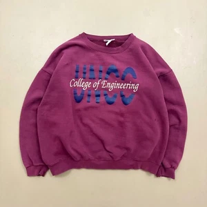 VTG 90s UNCC Charlotte Engeneering College Sweatshirt Sportswear Spellout USA - Picture 1 of 3