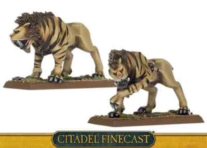 Warhammer Fantasy Ogre Kingdoms Sabretusks NIB Finecast - Picture 1 of 2