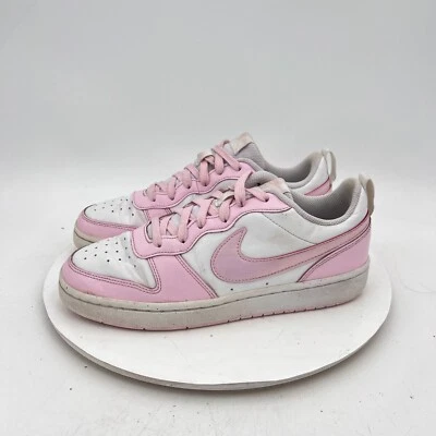 Nike Court Borough Low 2 Youth Size 7Y Women 8.5 DQ0492-100 White Pink Foam Shoe - Image 1 of 4