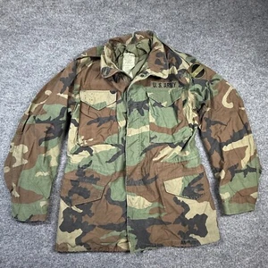 Army Cold Weather Field Jacket M65 Coat Woodland Camo US Military Small Regular - Picture 1 of 10