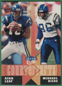 1999 Fleer Ultra #10-CP Ryan Leaf & Mikhael Ricks Counterparts - Picture 1 of 2