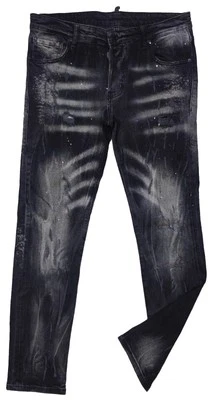 DSQUARED2 Jeans Pants Men's Black Jeans Denim Paint Print Waist Size 36*31 In - Image 1 of 4