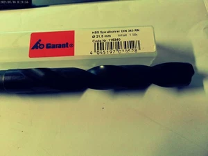Spiralbohrer DIN 345 RN   21,5 Ø mm HSS-Garant 116340 - Bild 1 von 3