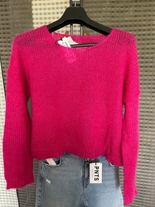 **Esmeralda**Pullover**handgestrickt**brombeer**Gr. S - Bild 1 von 9
