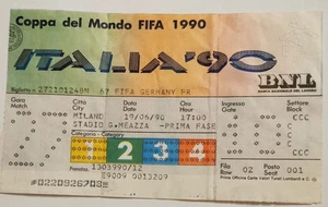 FIFA WM 1990 (Italien) Match Ticket - Westdeutschland vs Kolumbien (1-1) - Bild 1 von 2
